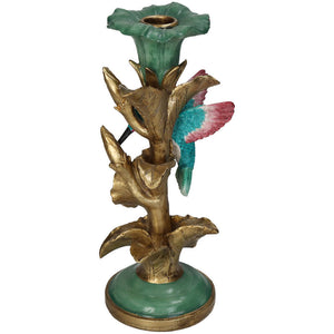 Gold Flowers & Bird Candlestick (Lg)