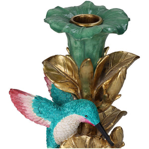 Gold Flowers & Bird Candlestick (Lg)