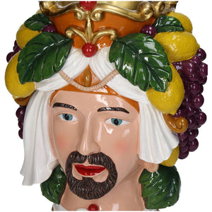 Exotic Man's Head Vase