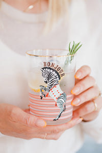 YE - Hi ball glass (ZEBRA)