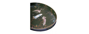 Handpainted Oval Tray Green