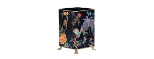 Handpainted Decorative Bin Black