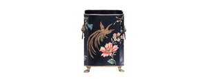 Handpainted Decorative Bin Black