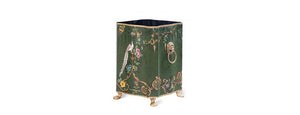 Handpainted Decorative Bin Green