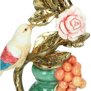 Candle Holder Bird & Berries Small