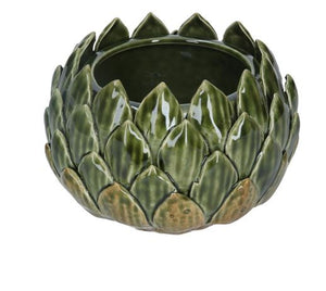 Ceramic Pot Artichoke Antique Green