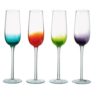 Glassware - Set of 4 Fizz Champagne Flutes