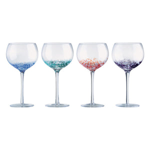 Glassware - Set of 4 Speckle Gin Glasses