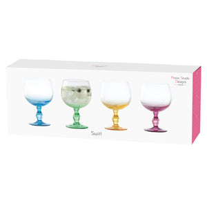 Glassware - Set of 4 Swirl Gin Glasses